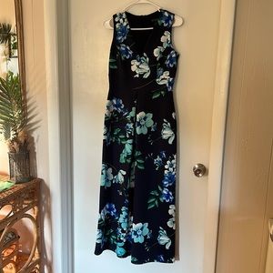 Navy Blue Maxi Dress Floral